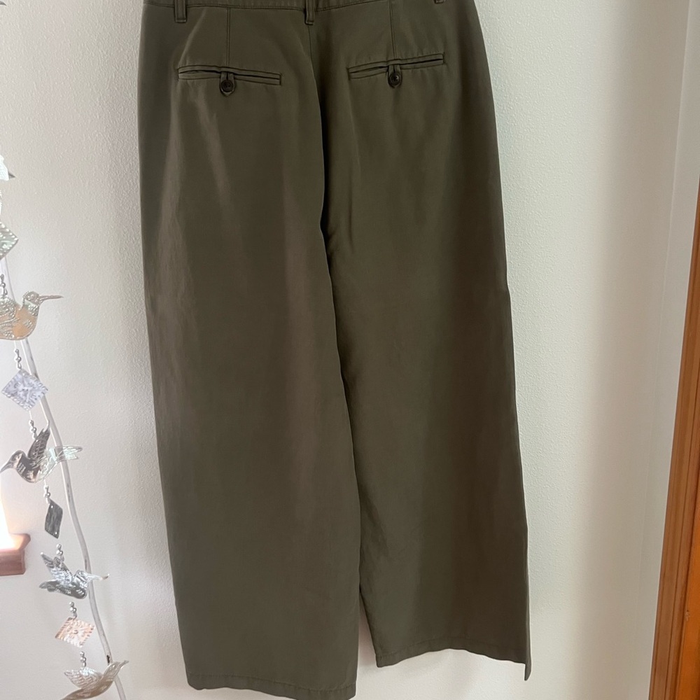 Madewell Women’s Olive Green Wide-Leg Pants